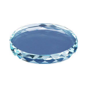 Creative round Lace Diamond Cut Craftsmanship Good Luck Mascot Jewelry Tray Multi-Purpose Crystal Glass Base Decorative Ornaments