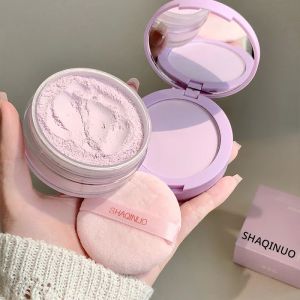 แป้งพัฟโปร่งแสงสองชั้น SHAQINUO พร้อมแป้งฝุ่น ควบคุมความมัน ปรับผิวกระจ่างใส ไม่เป็นคราบ