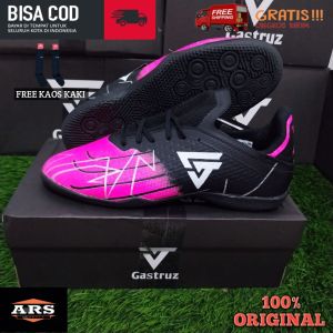 SEPATU FUTSAL ORIGNAL GASTRUZ SPEED GRATIS KAOS KAKI PANJANG//SEPATU FUTSAL ORIJINAL TERBARU GASTRUZ SPEED HITAM TOSCA