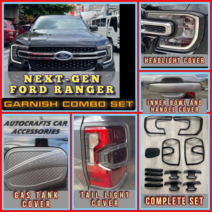 FORD RANGER 2023 -2024 GARNISH COMBO SET WILDTRAK AND TURBO SPORT (NEXT ...