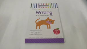 Little Genius Writing Fun Educational Book Pad With Stickers For Kids To Learn About Letters & Tracing