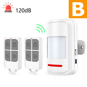 Infrared Detector Motion Sensor PIR Human Body Movement Alarm Welcome Security 2 Modes 120dB High Decibel 433MHz Remote Control