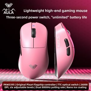 AULA-MOJING | Lightweight 8000DPI Gaming and Office Mouse Wired Wireless