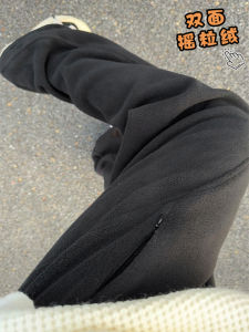 Quần Nỉ Hai Mặt Màu Đen Cho Nam Mùa Thu Đông Thể Thao Thường Ngày Quần Dài 300g Quần Dài Thể Thao Kiểu Mỹ Cắt Chéo