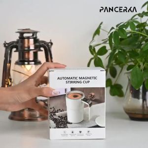 Smart Stainless Steel Coffee Mug with Magnetic Stirring & Intelligent Temperature Control - USB Rechargeable Anti-Settling Design for Perfect Milkshakes & Beverages