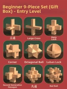 Intelligence Enhancement Interlocking Burr Puzzles