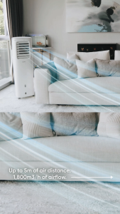 EuropAce 4-in-1 Hoseless Air Cooler with Air Con Compressor | EHAC13DH1WH | Hybrid Cooling Technology 60% Energy Savings 3 to 7x More Powerful (13K BTU of Cooling Power)