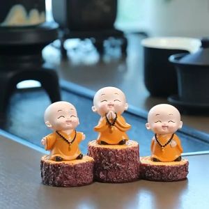 Tượng Chú Tiểu Vui Vẻ Cầu Phúc Hanh Thông Trang Trí Ô Tô Tiểu Cảnh Nhà cửa Art house