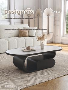 YIYOU | Oval Coffee Table With Storage