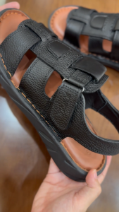 Sandals Nam Da Bò Cao Cấp SUNPOLO SDF060 Đi Học Đi Chơi