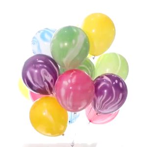 Set 10 Bong Bóng Loang Vân Đá Đủ Màu Trang Trí Tiệc Sinh Nhật - Bong Bóng Cao Su 10 Inch Họa Tiết Xinh Xắn