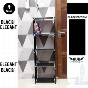 BLACK EDITION - Rak Helm Tempat Helm Rak Helem LEBIH BESAR & KUAT Lemari Serbaguna Rak Serbaguna