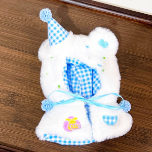 Modern Minimalist Cotton Doll Clothes 10cm Doll Shirt Shawl Coat Labubu Wearable Changeable Accessories Plush Toy Doll Clothes