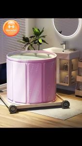 【COD】อ่างแช่น้ำเต็มตัว อ่างพับเก็บได้75x67CM อ่างแช่น้ำสำหรับผู้ใหญ่/เด็กพับได้ อ่างสปา เพิ่มขนาดและข้นขึ้น อ่างอาบน้ำ จัดเก็บง่าย