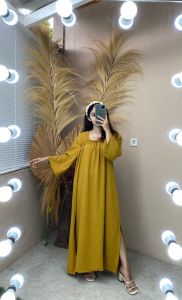 NADIN DRESS / DASTER ZARA CRINKLE TANGAN PANJANG / DASTER KERUT DADA