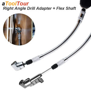 Right Angle Drill Adapter Flexible Shaft Electric Screwdriver Attachment Power Impact Screw Driver Flex Extension Hex Bit Holder