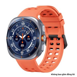 Dây Đeo Silicon Thoáng Khí Cho Samsung Galaxy Watch 8/9 Classic/Sport 40mm/44mm/46mm/47mm Tương Thích Với Ultra Model - Vòng Đeo Tay Có Thể Điều Chỉnh Correa
