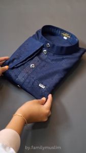 Gamis laki-laki dewasa lengan pendek hexagonal/AL HAFAZ jubah pria terbaru