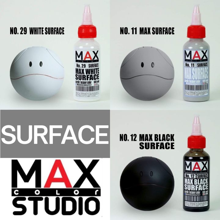 MAX COLOR Surface Color 1500 สีรองพื้น สูตรอะคริลิค โมเดล กันดั้ม กันพล ...