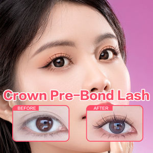 [No Need Glue]PRAECLARUS Crown Self Adhesive Eyelash Reusable False Eyelashes Natural Lashes Wear No Glue Needed Fake Eyelashes No Glue Eyelash Extension Set