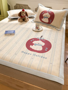 MR.DANYE | Cool Summer Cartoon Washable Bamboo Ice Silk Mat Set