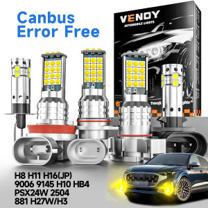 2pcs LED Fog Light H11 H8 H16(JP) 9006 HB4 H10 9145 PSX24W 2504 H3 881 H27W Bulbs Canbus Day Driving Running Lamp Accessories