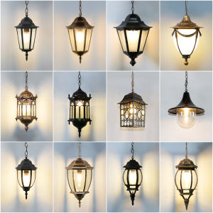 European-Style Chandelier Outdoor Waterproof Retro Yard Lamp LED Light Aisle Hallway Balcony Garden Light Outdoor Light