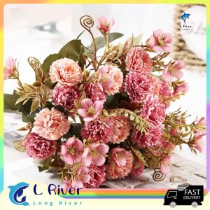【Fast delivery】 2 Bouquet  3.5cm Artificial Lilac Flower Arrangement Wedding Party Home DIY Decoration