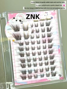 znk | Natural Breathable Black Brown Cherry Fox Style False Eyelashes