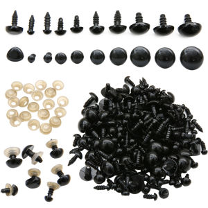 50Pcs 5-16mm Acrylic Black Plastic Eye Beads Nose Safety Eyes For Toy Animal Eye Doll DIY Panda Teddy Bear Dolls Kids Toys Craft Decoration Accessories