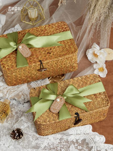 กล่องของขวัญขนาดใหญ่สไตล์ Rickie Mori สําหรับงานแต่งงานและวันเกิดตะกร้าเกวียนหวายโซลูชันบรรจุภัณฑ์ขนมที่ใช้งานได้จริง