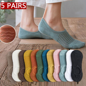 Socks womens Summer Invisible Short No Show Fashion Lace Breathable Silicone Non-slip Cotton Boat Socks