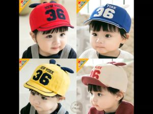 หมวกเด็ก 3 เดือน - 2 ปี หมวกแก็ปเด็ก หมวกเบสบอล หมวกเด็กอ่อน หมวกเด็กผู้ชาย หมวกเด็กผู้หญิง เครื่องประดับเด็ก boy girl Hats & Caps OK134-3