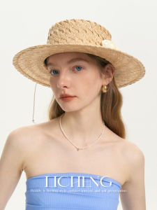 Handcrafted Natural Raffia Straw Hat Womens Spring Summer Sunshade Sunscreen French Style Handwoven Rose Flower Cap Elegant