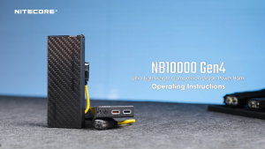 Sạc dự phòng NITECORE NB10000 Gen 4 10000 mAh sợi carbon siêu nhẹ chống nước đèn sạc RGB