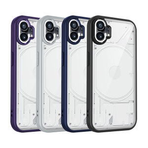 Nothing Phone One A063 Case Air Cushion Shockproof Silicone Bumper Clear Matte Back Cover Hard Phone Case for Nothing Phone 1 5G