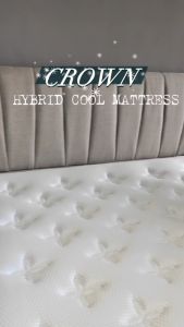 I HOME Lienca Crown HYBRiD Cool 16 Inches Pocket Spring HD Foam Foam Box with Cooling Yarn Fabric Mattress