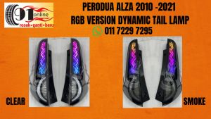 Perodua Alza 2010-2021 Dynamic LED Light Bar Tail Lamp with Signal Running RGB Version- CLEAR/SMOKE