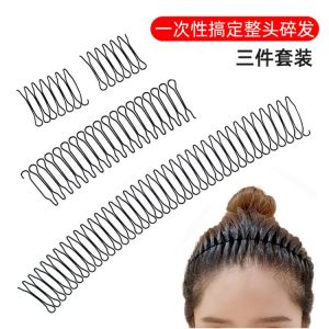 Broken Hair Organize Fantastic Updo Bun Head Headdress Fall and Winter Barrettes Female Back Head Cropped Hair Clip Barrettes Hairpin Childrens Headband