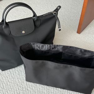 ROBEE Nylon Inner Waterproof Dumpling Bag Mini Storage Organizer for Home Use Cube Shape Handbag Liner Pure Color Pattern