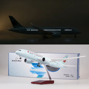 1/130 Large Scale 43cm Air Canada B787 Diecast Resin Airplane Model Kit with Landing Gear Wheel for Collection Display or Gift