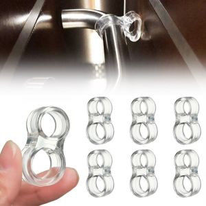 5pcs Silicone Transparent Door Stopper Door Handle Buffer Baby Safety Protection Shockproof Wall Furniture Door Stopper Anti-collision Ring