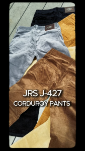 Jack Russel - Men Corduloy Pants กางเกงลูกฟูกผู้ชาย ทรงกระบอกเล็ก - Klassik J-427/16/1 Corduloy Slim Fit Black