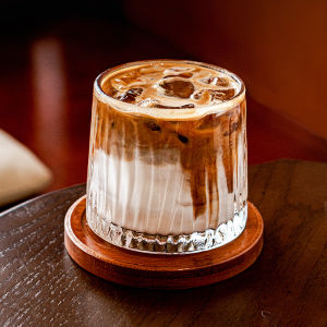 Classy Glass Coffee Cup Stylish Small High-Looking Dirty Ice American Latte Cup Transparent Rotate Cup