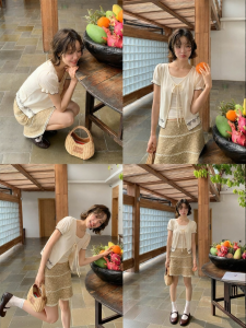NIHAOKANONG | Bộ Áo Tank Thêu Dây Kéo