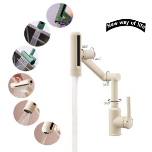 ก๊อกน้ำสำหรับห้องครัวหมุนได้หลายฟังก์ชัน360 ° ปรับได้ก๊อกน้ำอ่างล้างจานฉีด6แบบก๊อกน้ำอัจฉริยะซิงค์ห้องน้ำ304ก๊อกน้ำสเตนเลสป้องกันการกัดกร่อนประหยัดน้ำ