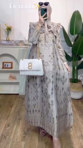 K-FASHION Gamis Terbaru 2024 Kekinian Baju Wanita Lebaran Model Baru Import Viral Premium Mewah Outfit Modern Simple Elegan Ada Semua Bahan Ceruti Armani Maxmara Silk Denada