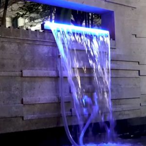VEVOR Pool Waterfall With LED Strip Lights: Enhance Your Garden & Pool Aesthetic