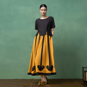 Embroidered Jacquard Long Summer Dress