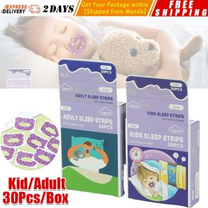 ❤️【Local Warehouse】【Adult/Child】30Pcs/Box Anti-Snoring Stickers for Children Adult Night Sleep Lip Nose Breathing Improving Patch Mouth Correction Sticker Tape Snoring-Stickers